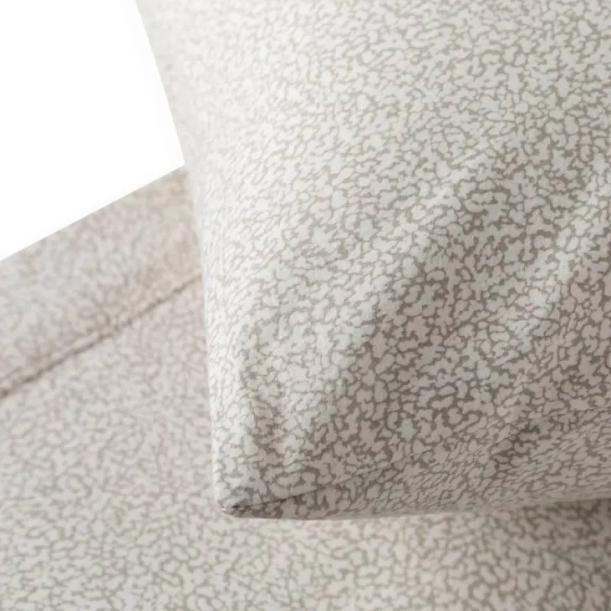 COMPLETO LENZUOLA FLANELLA MATRIMONIALE RIVIERA MODELLO CLOUDETTE BEIGE