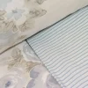 COMPLETO LENZUOLA SINGOLO BELLORA WHITE LINEN MODELLO FIORE V42 AZZURRO