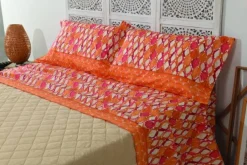 COMPLETO LENZUOLA SINGOLO BIANCALUNA MODELLO VERNA VAR.ARANCIO 4200