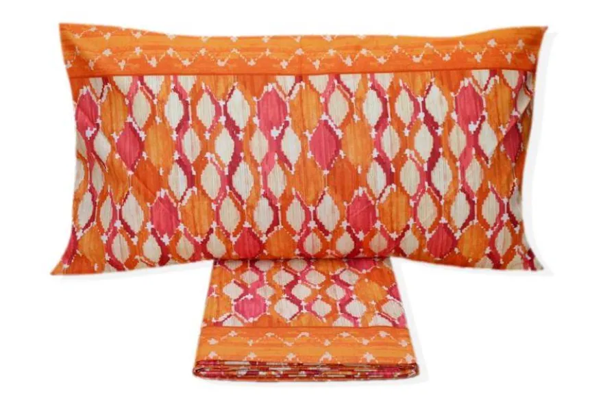 COMPLETO LENZUOLA SINGOLO BIANCALUNA MODELLO VERNA VAR.ARANCIO 4200