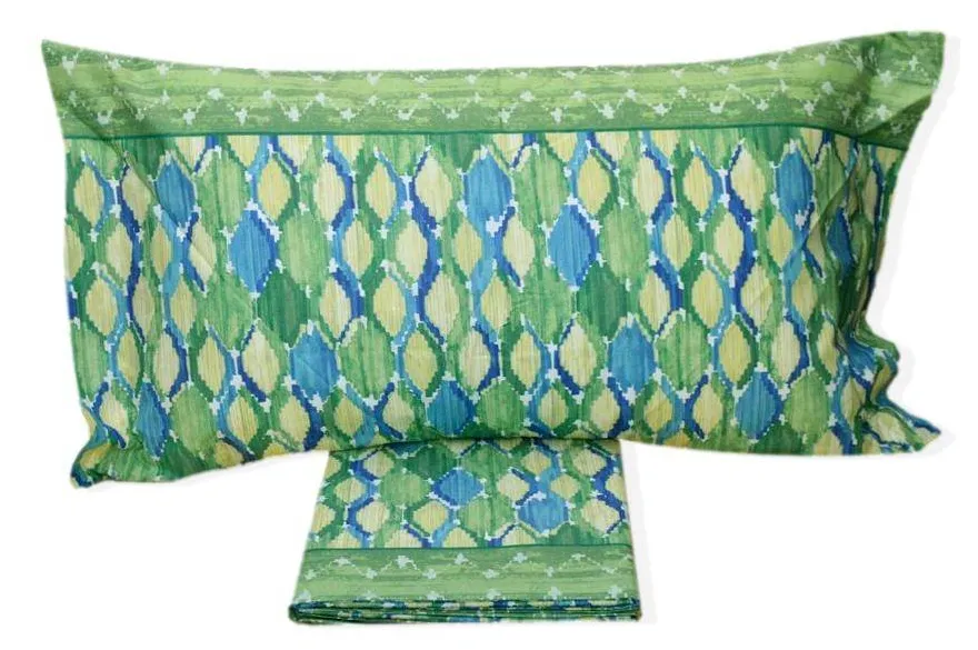 COMPLETO LENZUOLA SINGOLO BIANCALUNA MODELLO VERNA VAR.VERDE 4400