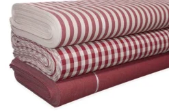 COORDINATI PURO COTONE RIGA QUADRETTO E UNITO ROSSO