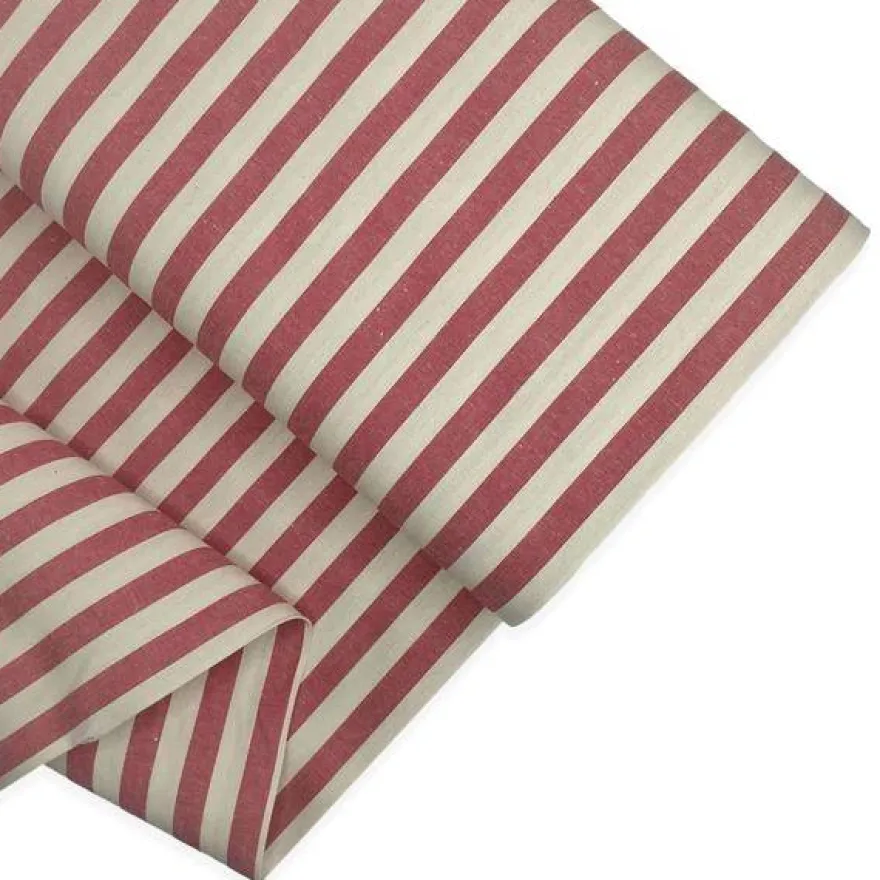 COORDINATI PURO COTONE RIGA QUADRETTO E UNITO ROSSO
