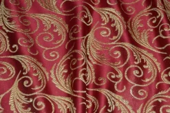 COORDINATI UNITO E JACQUARD LUREX ROSSO BORDEAUX/ORO