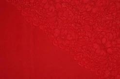 COORDINATO CADY ACETATO VISCOSA E PIZZO REBRODE' ROSSO