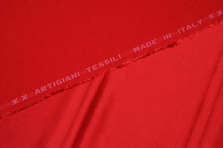 COORDINATO CADY ACETATO VISCOSA E PIZZO REBRODE' ROSSO
