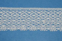 COORDINATO PIZZO COTONE BIANCO FINALE E INCASSO ALTEZZA 9 CM
