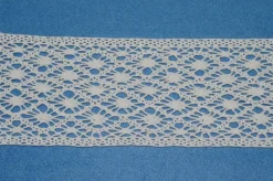 COORDINATO PIZZO COTONE BIANCO FINALE E INCASSO ALTEZZA 9 CM