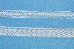 COORDINATO PIZZO COTONE BIANCO FINALE E INCASSO ALTEZZA 2 CM