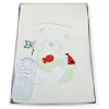 COPERTA CULLA IN JERSEY DOPPIATO PURO COTONE DISEGNO ORSETTO VERDINO