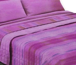 COPRILETTO TRAPUNTATO MATRIMONIALE ZAMBAITI MODELLO NEW AGE VARIANTE VIOLA 0460