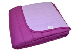 COPRILETTO TRAPUNTATO SINGOLO HAPPIDEA MODELLO BASIC VARIANTE IBISCO/MELANZANA