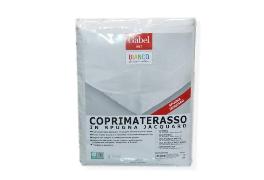 COPRIMATERASSO GABEL IN SPUGNA JACQUARD MATRIMONIALE 175X200 CM