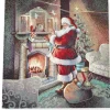 GOBELIN FANTASIA BABBO NATALE CON CAMINO 12136 MISURA CM 47X47