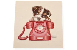 GOBELIN FANTASIA CANE CON TELEFONO 14425 MISURA CM 47X47
