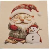 GOBELIN FANTASIA NATALE GNOMO PUPAZZO NEVE 15266 MISURA CM 47X47