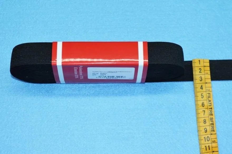 MAZZETTI ELASTICO MT 10 NERO VARIE MISURE