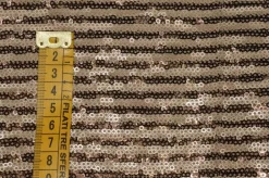 PAILLETTES CUCITE STRETCH RIGA BEIGE/MARRONE SCURO