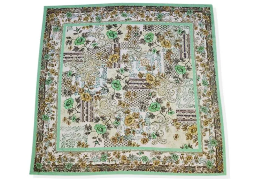 PANNELLO BATISTA MISTO SETA FANTASIA FOULARD VERDE