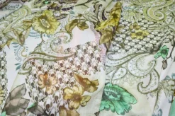 PANNELLO BATISTA MISTO SETA FANTASIA FOULARD VERDE