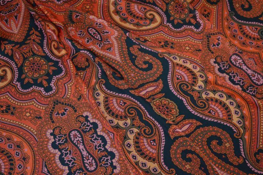PANNELLO CHIFFON PURA SETA COLORI CALDI