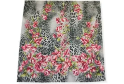 PANNELLO MISTO SETA FANTASIA ANIMALIER GRIGIA