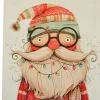 PANNELLO NATALE SANTA CLAUS DISEGNO 5 MISURA CM 47X47