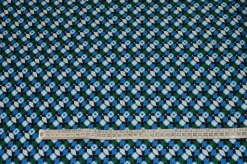 PIQUET STRETCH NIDO D'APE FANTASIA GEOMETRICA BLU