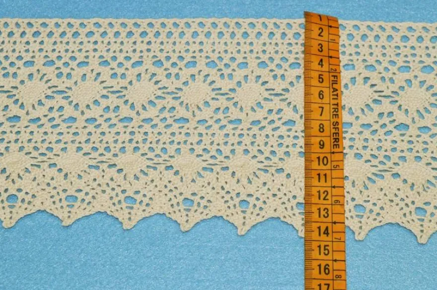 PIZZO COTONE FINALE PANNA ALTEZZA 14 CM