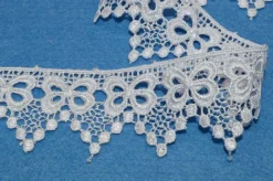 PIZZO MACRAME FIOCCO BIANCO ALTEZZA 3.5 CM