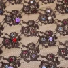 PIZZO MARRONE CON FIORELLINI