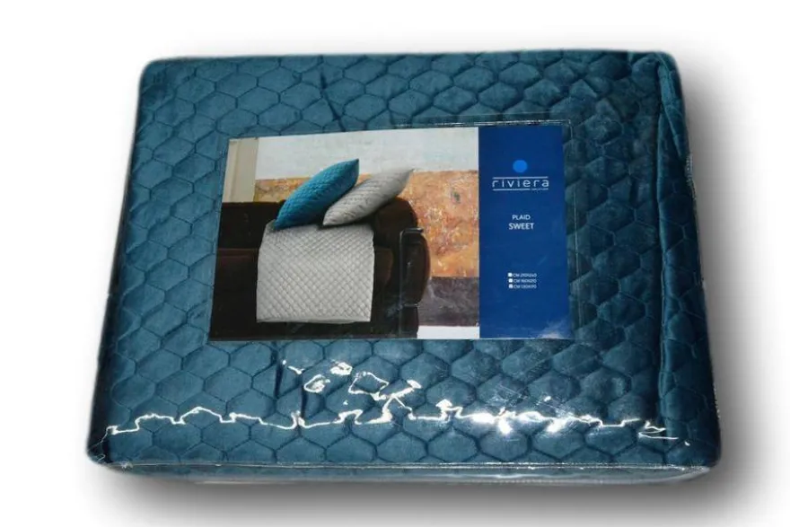RIVIERA SWEET PLAID TRAPUNTATO VELOUR BLU
