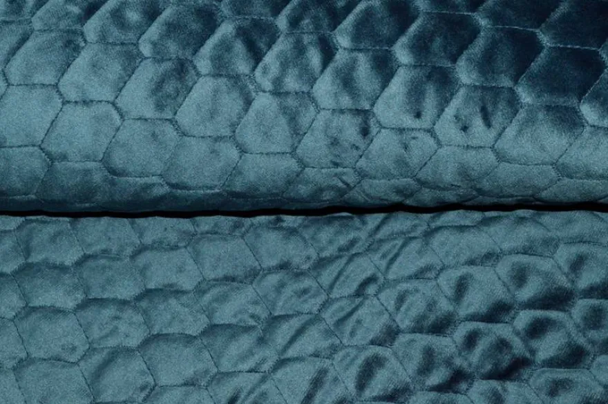 RIVIERA SWEET PLAID TRAPUNTATO VELOUR BLU