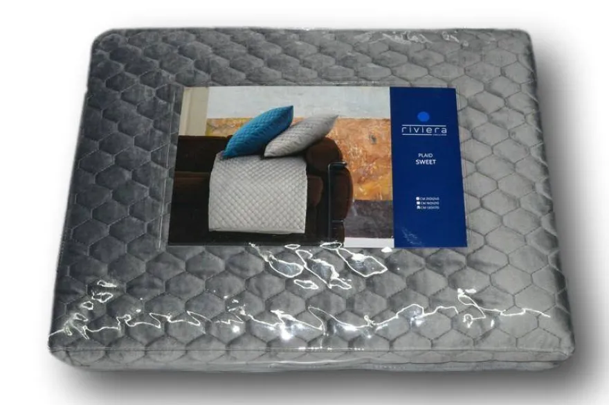RIVIERA SWEET PLAID TRAPUNTATO VELOUR GRIGIO