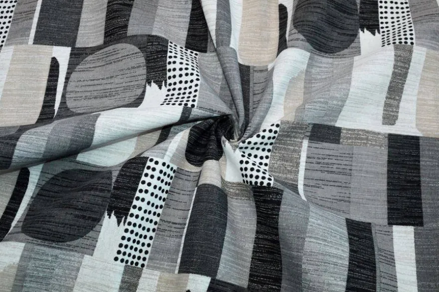 SCAMPOLO ARREDO FANTASIA GEOMETRICA GRIGIA