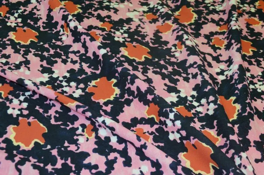 SCAMPOLO CREPE STREATCH FANTASIA ROSA BLU