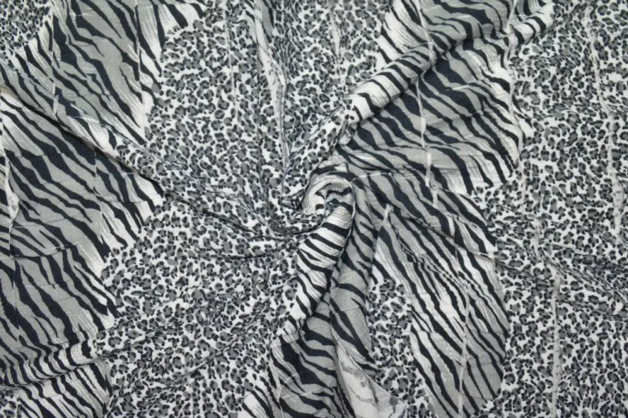 SCAMPOLO MAGLINA A BALZE JERSEY ANIMALIER ZEBRA