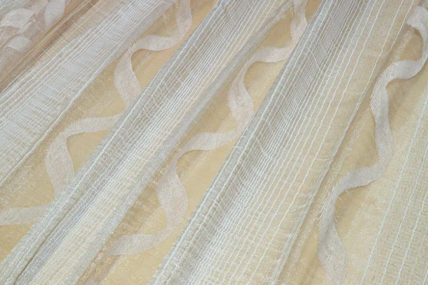 SCAMPOLO ORGANZA AVORIO CON INSERTO CINIGLIA