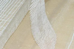 SCAMPOLO ORGANZA AVORIO CON INSERTO CINIGLIA