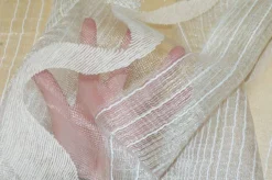 SCAMPOLO ORGANZA AVORIO CON INSERTO CINIGLIA