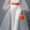 SCAMPOLO ORGANZA QUADRETTO BIANCA