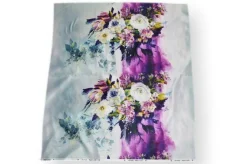 SCAMPOLO RASONE FANTASIA ALTA MODA BOUQUET VIOLA AZZURRO