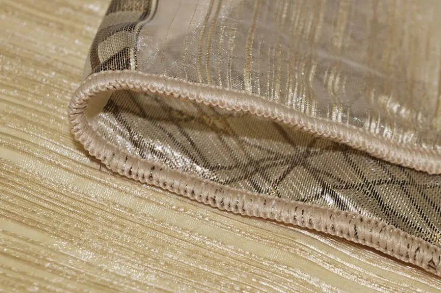 SCAMPOLO TENDA IN ORGANZA FASCIATA COLOR BEIGE