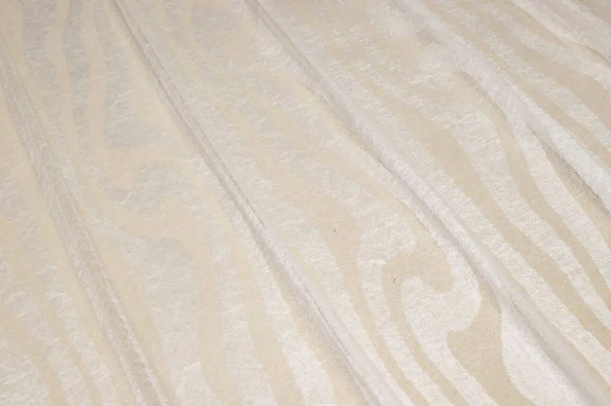 SCAMPOLO TENDA ORGANZA AVORIO CON FANTASIA A STRISCE