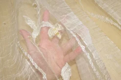 SCAMPOLO TENDA ORGANZA CON INSERTO FILL COUPE DISEGNO FOGLIA