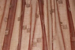 SCAMPOLO TENDA ORGANZA EFFETTO STROPICCIATO ROSSO SCURO CANGIANTE