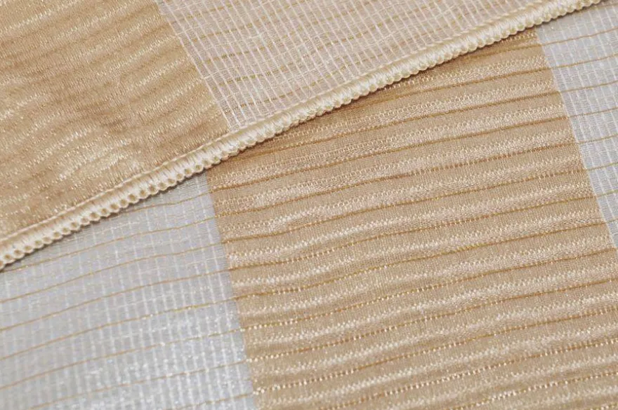 SCAMPOLO TENDA ORGANZA FANTASIA FASCE BEIGE