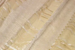 SCAMPOLO TENDA ORGANZA FANTASIA GEOMETRICA ORO E BEIGE