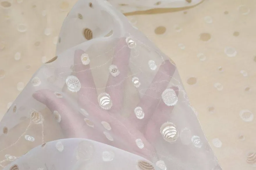 SCAMPOLO TENDINO ORGANZA BOLLO BEIGE