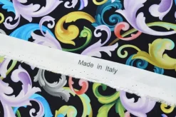 SCAMPOLO VISCOSA FANTASIA MULTICOLOR FONDO NERO